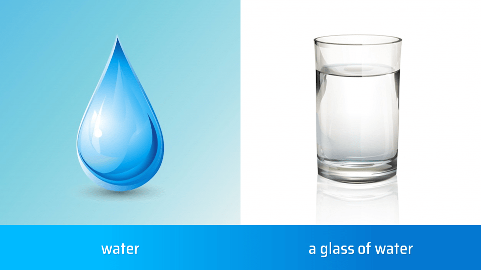 water, a glass of water