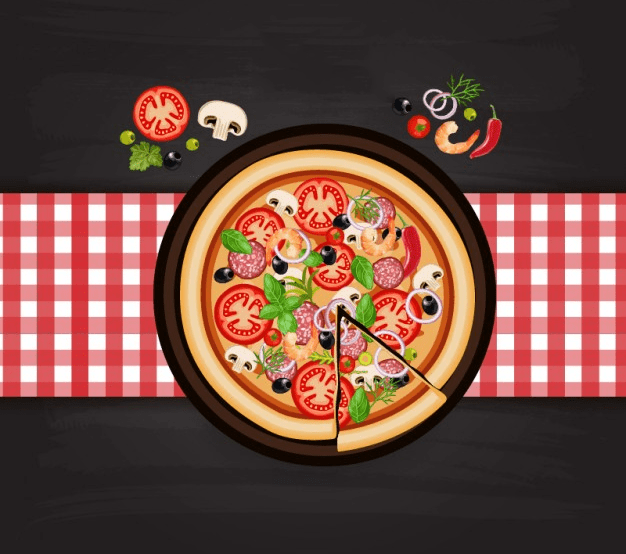 The pizza tastes good.