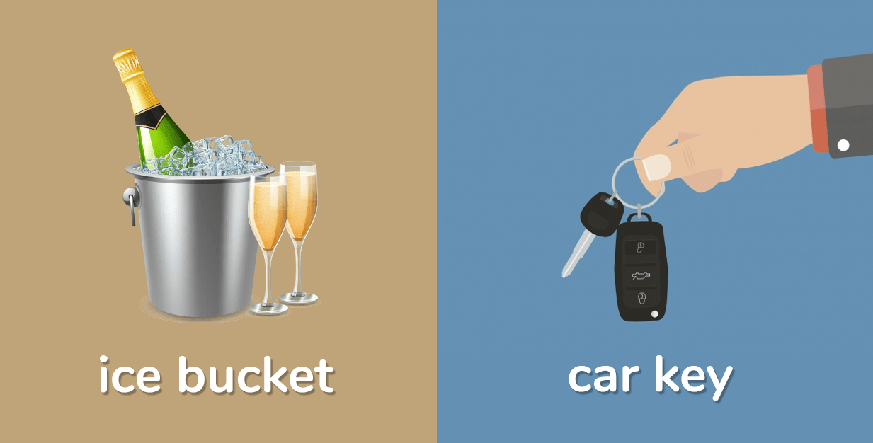 Ice bucket Car key